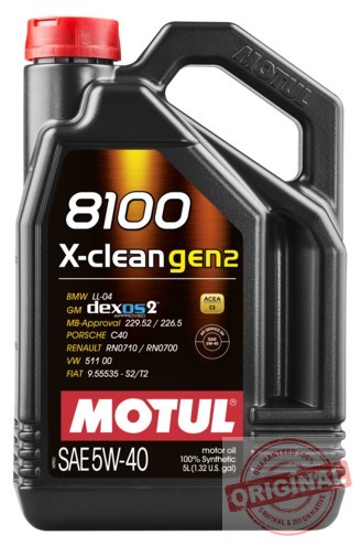 MOTUL 8100 X-CLEAN GEN2 5W-40 - 5L