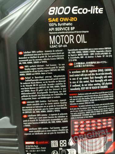 MOTUL 8100 ECO-lite 0W20 - 5L
