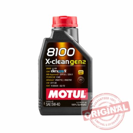 MOTUL 8100 X-CLEAN GEN2 5W-40 - 1L 