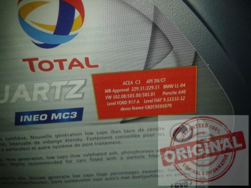 TOTAL QUARTZ INEO C3 5W40 - 5L