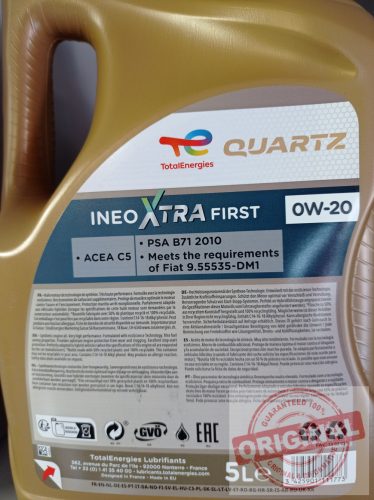 TOTAL QUARTZ INEO XTRA FIRST 0W-20 - 5L